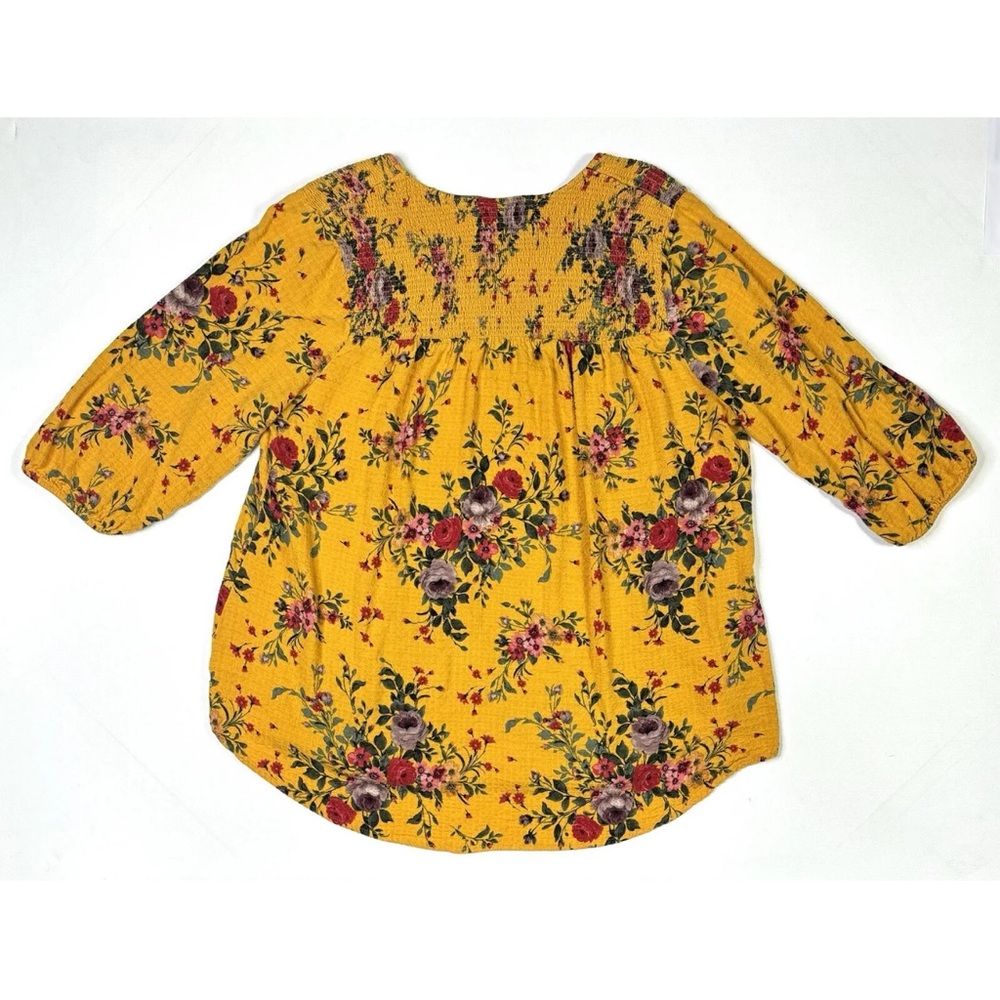 Torrid Yellow Floral Blouse - Picture 3 of 10